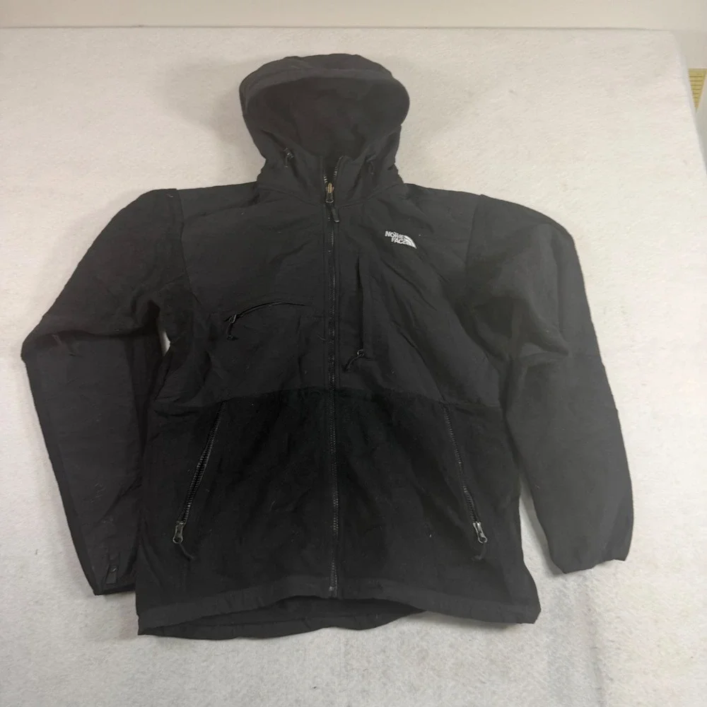 The North Face Mens Denali Hybrid Fleece Hoodie Jacket Black Medium NF00A096